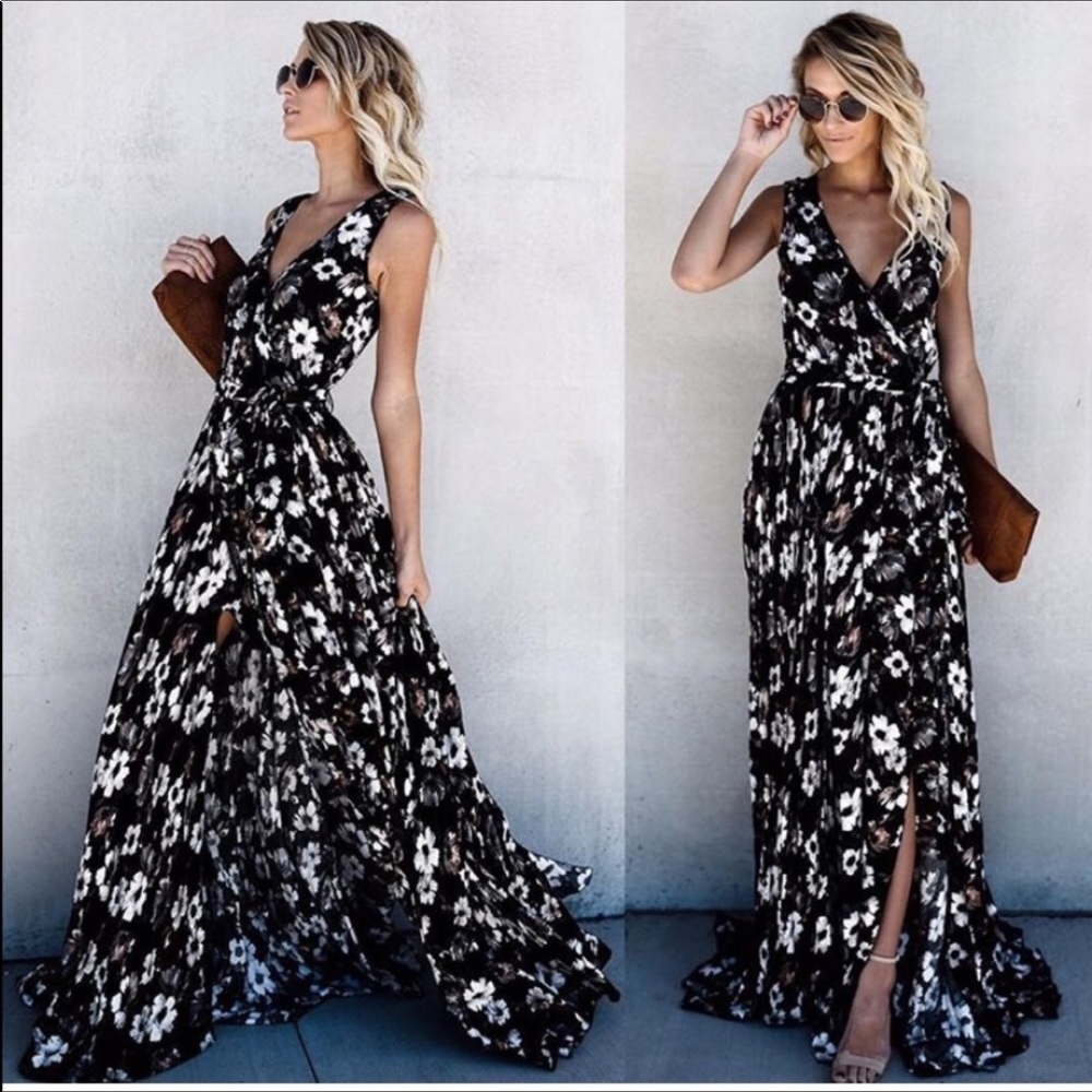 Vici- Floral Wrap Dress